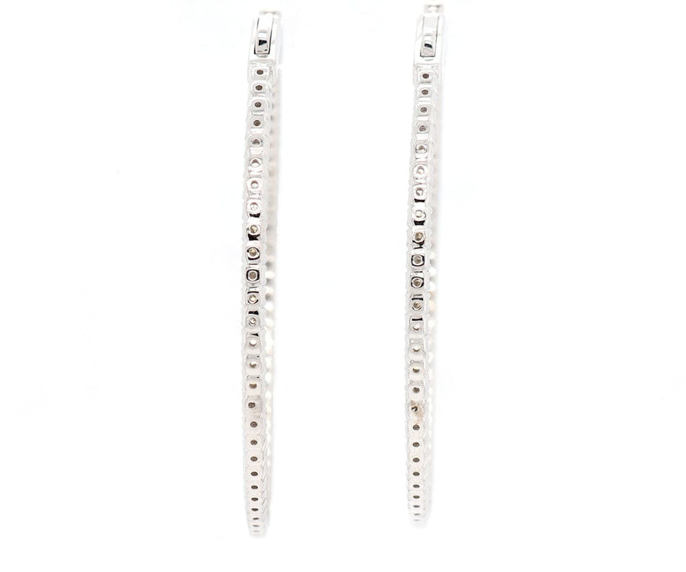 New 2.75ctw Diamond Inside Out Hoop Earrings in 14K