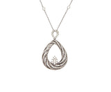 New 1.90ctw Diamond Cluster Swirl Pendant Necklace in 18K