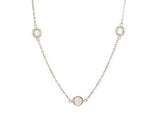 New 2.44ctw Round Diamond By The Yard Station Necklace in 14K
