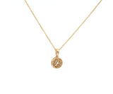 0.52ctw Round Diamond Halo Pendant Necklace in 14K