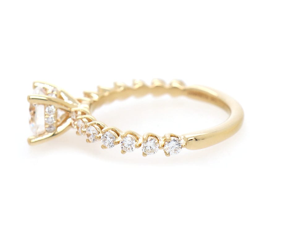 New Gabriel & Co. 0.57ctw Diamond Zelmira Contemporary Straight Semi Ring in 14K