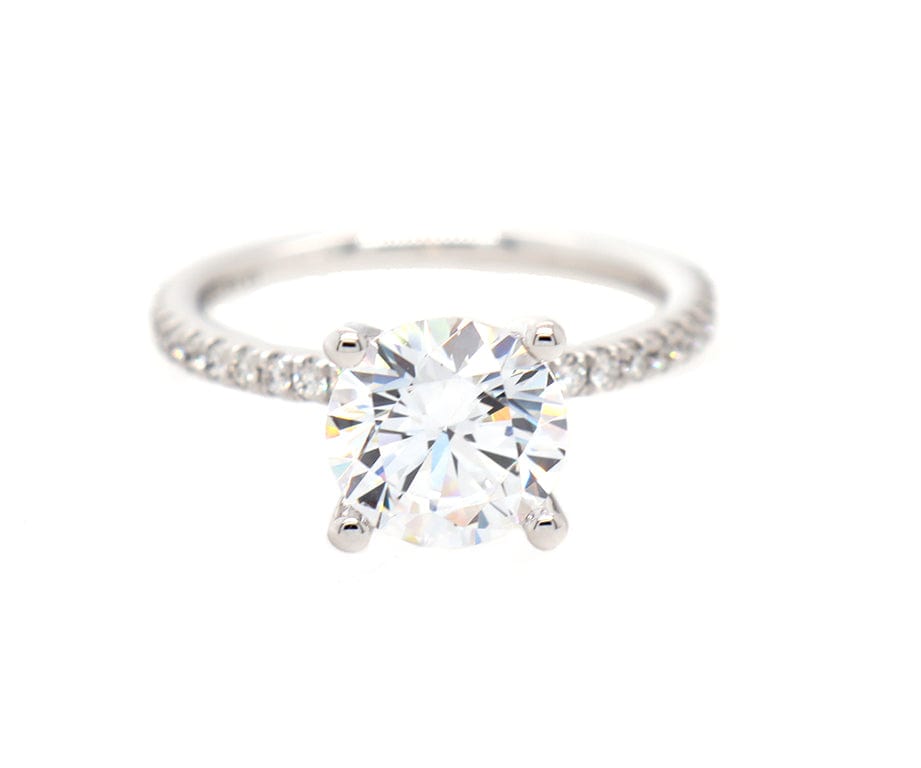 New Gabriel & Co. 0.18ctw Diamond Evelyn Classic Straight Semi Mount Ring in 14K