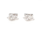 Polished Ribbon Knot Cufflinks in 14K