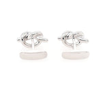 Polished Ribbon Knot Cufflinks in 14K