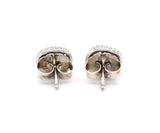 David Yurman 1.35ctw Pave Diamond Cushion Stud Earrings in 18K and Sterling Silver W/Box