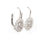 New Gabriel & Co. 0.71ctw Diamond Oval Semi Mount Earrings in 14K