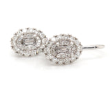 New Gabriel & Co. 0.71ctw Diamond Oval Semi Mount Earrings in 14K