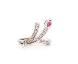 0.35ctw Pear Cut Spinel and 0.50ctw Diamond Spray Earrings in 14K