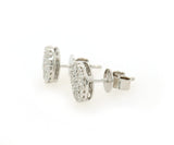 New 1.16ctw Round Diamond Cluster Stud Earrings in 14K