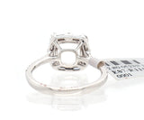 New 0.50ctw Round and Baguette Frame Semi Mount Ring in 14K