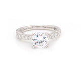 New Gabriel & Co. 0.81ctw Diamond Straight Semi Mount Ring in 14K
