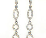 New Odelia 1.03ctw Diamond Mixed Shape Dangle Earrings in 18K
