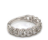 New Gabriel & Co. Pave Diamond Woven Link Band Ring in 14K