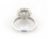 New Gabriel & Co. 1.06ctw Diamond Halo Split Shank Semi Mount Ring in 14K