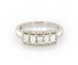1.14ctw Baguette and Round Diamond Ring in 18K