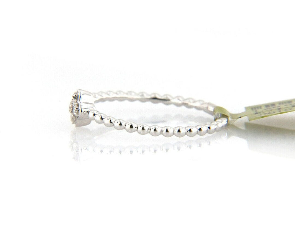 New 0.08ctw Diamond Clover Beaded Ring in 14K