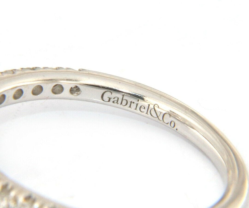 New Gabriel & Co. Diamond Halo Semi Mount Ring in 14kt