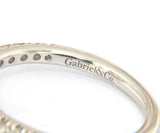 New Gabriel & Co. Diamond Halo Semi Mount Ring in 14kt
