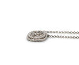 New Gabriel & Co. 0.12ctw Pave Diamond Double Braided Cushion Pendant Necklace in 14K