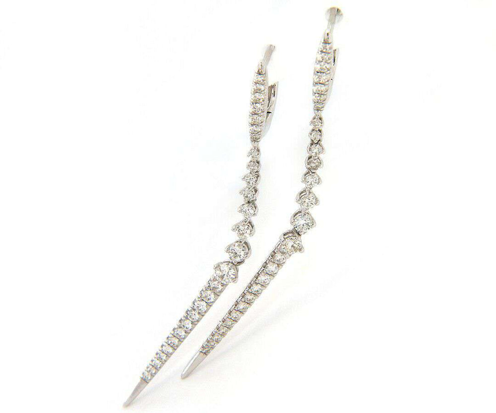 Dazzling Gabriel & Co 0.94 CTW Diamond Dangle Earrings in 14K, New