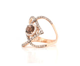 Le Vian 0.75ct Smokey Quartz and 0.55ctw Diamond Ring in 14K