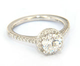 New Gabriel & Co. Diamond Halo Semi Mount Ring in 14kt