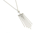 New From Gabriel & Co: 0.39ctw 7 Row Fringe Dangle Pendant in 14kt White Gold