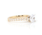 New Gabriel & Co. 0.51ctw Diamond Shared Prong Semi Mount Ring in 14K