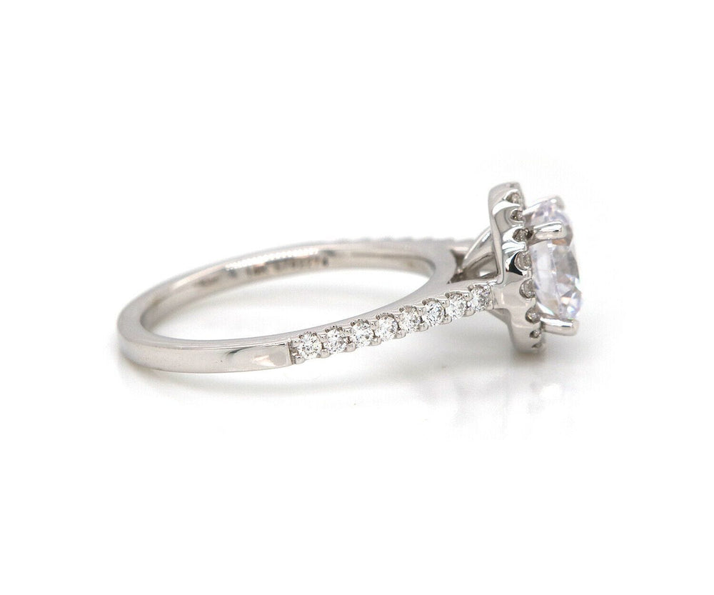 New Gabriel & Co. Diamond Halo Semi Mount Ring in 14K