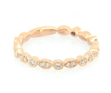 New Gabriel & Co. 0.24ctw Marquise and Circle Alternating Band Ring in 14K