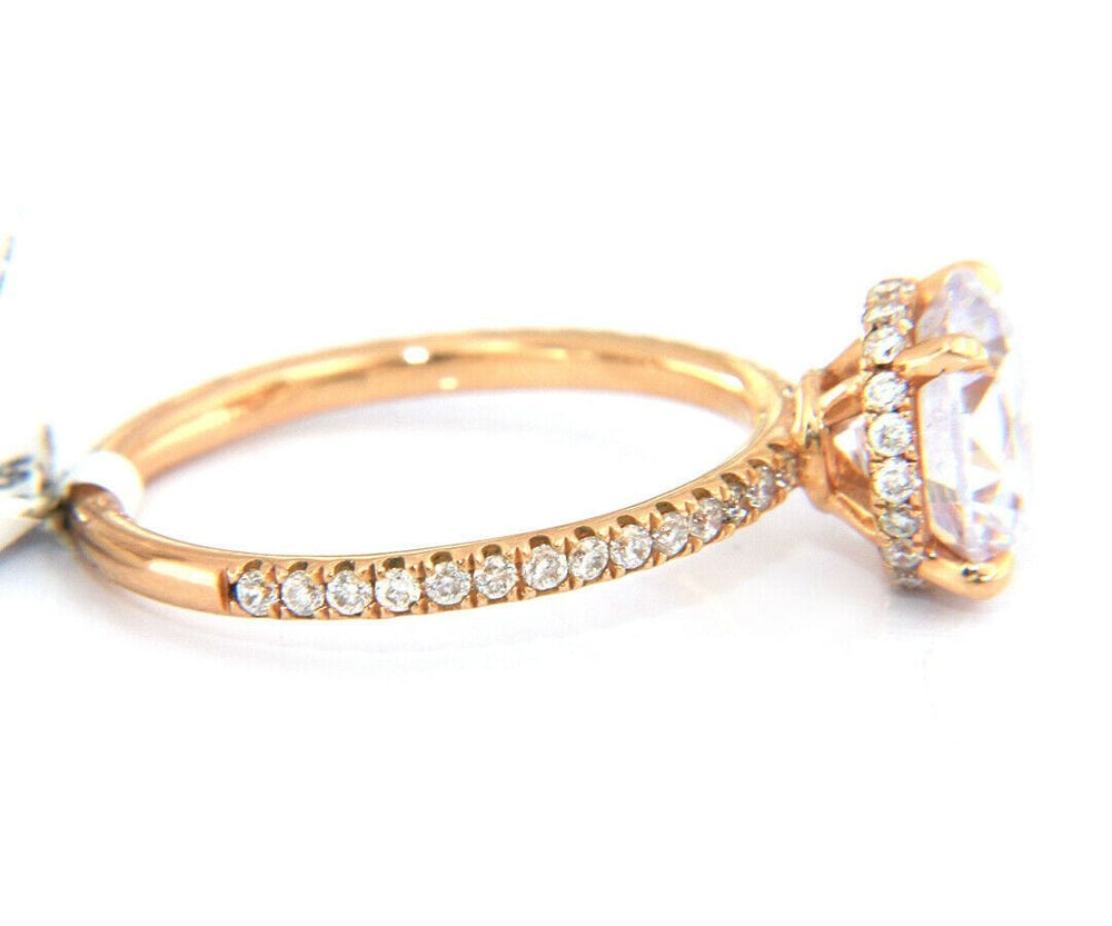 New Odelia 0.32ctw Diamond Under Prong Semi Mount Ring in 18K