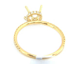 New Odelia 0.28ctw Diamond Straight Under Halo Semi Mount Ring in 18K