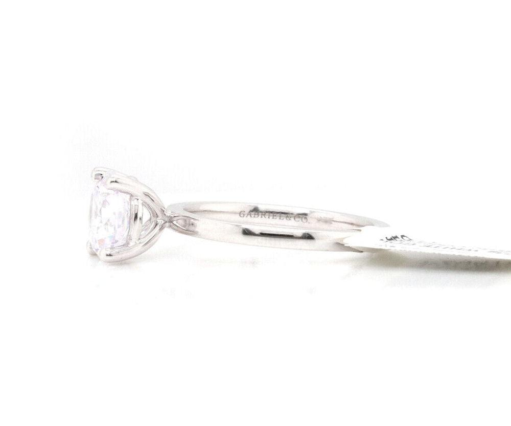 New Gabriel & Co. Classic Collection Solitaire Semi Mount Ring in 14K