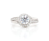 New Gabriel & Co. 0.37ctw Diamond Swirl Semi Mount Ring in 14K