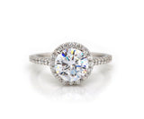 New Gabriel & Co. Diamond Halo Semi Mount Ring in 14K