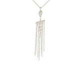 New From Gabriel & Co: 0.39ctw 7 Row Fringe Dangle Pendant in 14kt White Gold