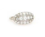 Vintage 1.00ctw Diamond Scalloped Edge Ring in 14K