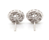 New Gabriel & Co. 1.01ctw Diamond Double Halo Semi Mount Stud Earrings in 14K