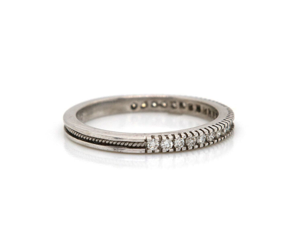 Hidalgo 0.45ctw Diamond Milgrain Wedding Band Ring in 18K