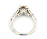 New Gabriel & Co. Halo Double Row Semi Mount Ring in 18kt