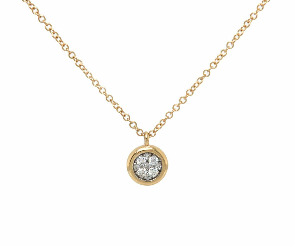 New Gabriel & Co. 0.09ctw Pave Diamond Pendant Necklace in 14K