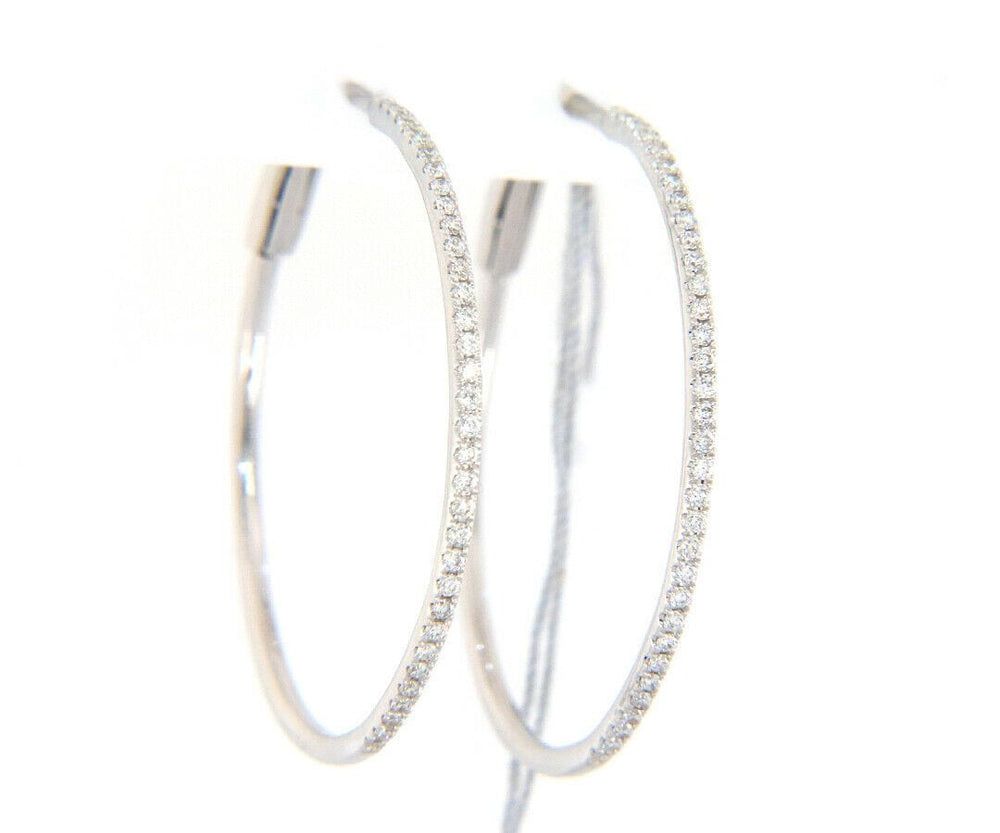 New 0.25ctw Diamond Hoop Earrings in 14K