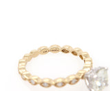 Gabriel & Co. 1.38ctw Round Diamond Two Tone Milgrain Engagement Ring in 14K