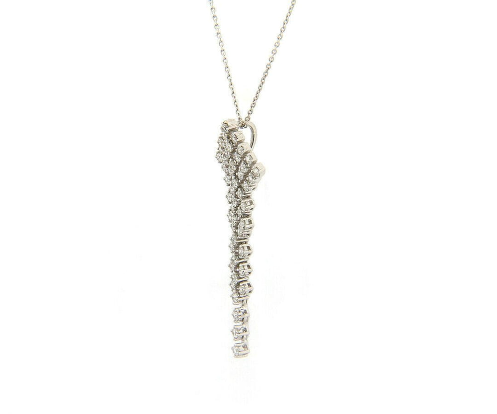 New 0.64ctw Diamond Floating Kite Pendant Necklace in 14K