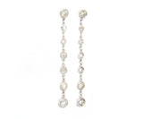 New 1.55ctw Diamond Bezel Set Journey Dangle Earrings in 14K