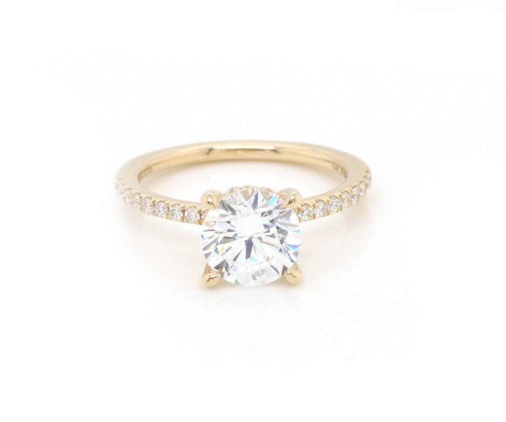 New Gabriel & Co. 0.33ctw Diamond Straight Semi Mount Ring in 14K