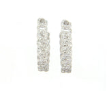 New 1.36ctw Diamond Curb Link Style Hoop Earrings in 14K