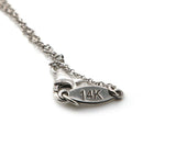 New Gabriel & Co. 0.12ctw Pave Diamond Double Braided Cushion Pendant Necklace in 14K