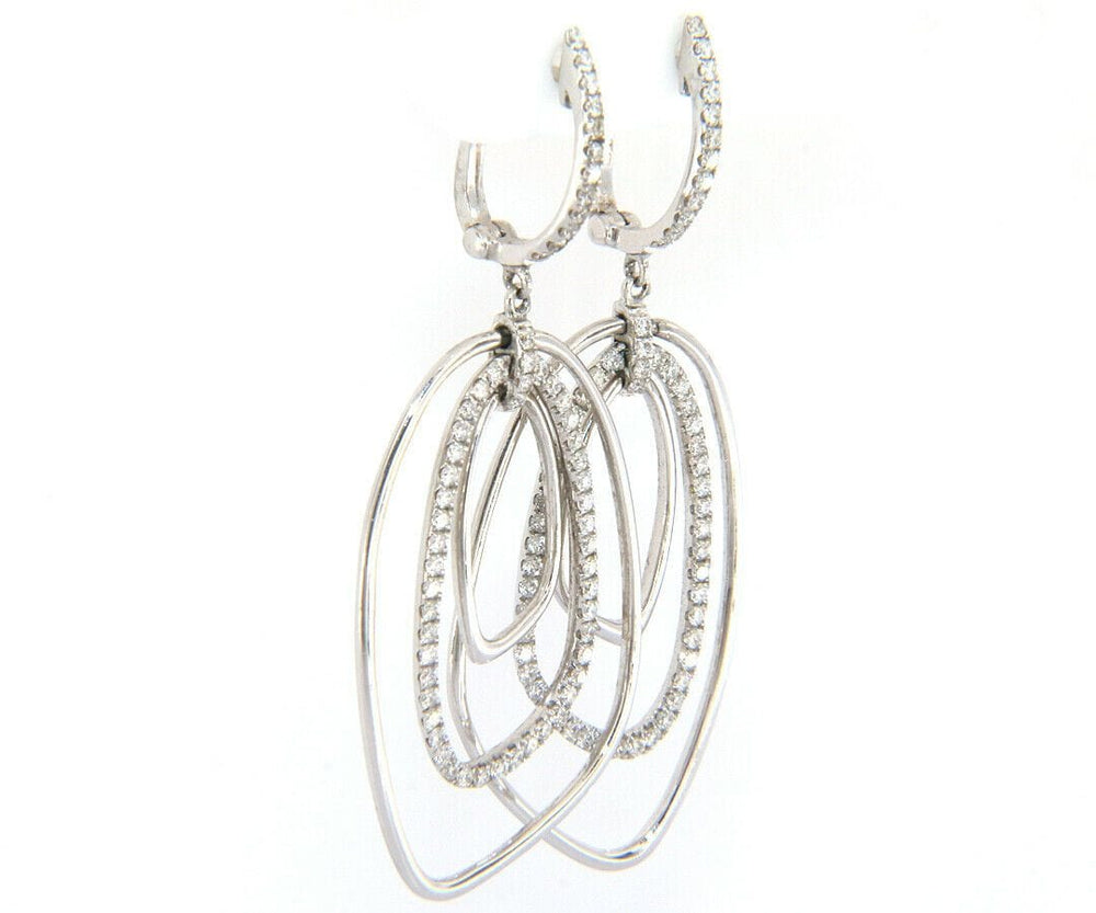 New Frederic Sage Diamond Layered Dangle Earrings in 14K