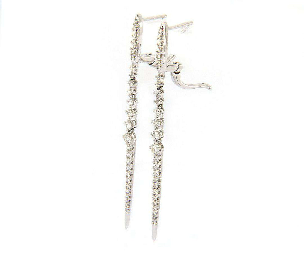Dazzling Gabriel & Co 0.94 CTW Diamond Dangle Earrings in 14K, New